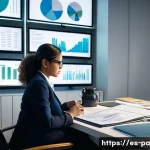 Home 13 변리사 연봉 협상 전략 - **Image Prompt 1: The Analytical Patent Attorney - Market Research and Specialization**
"A high...